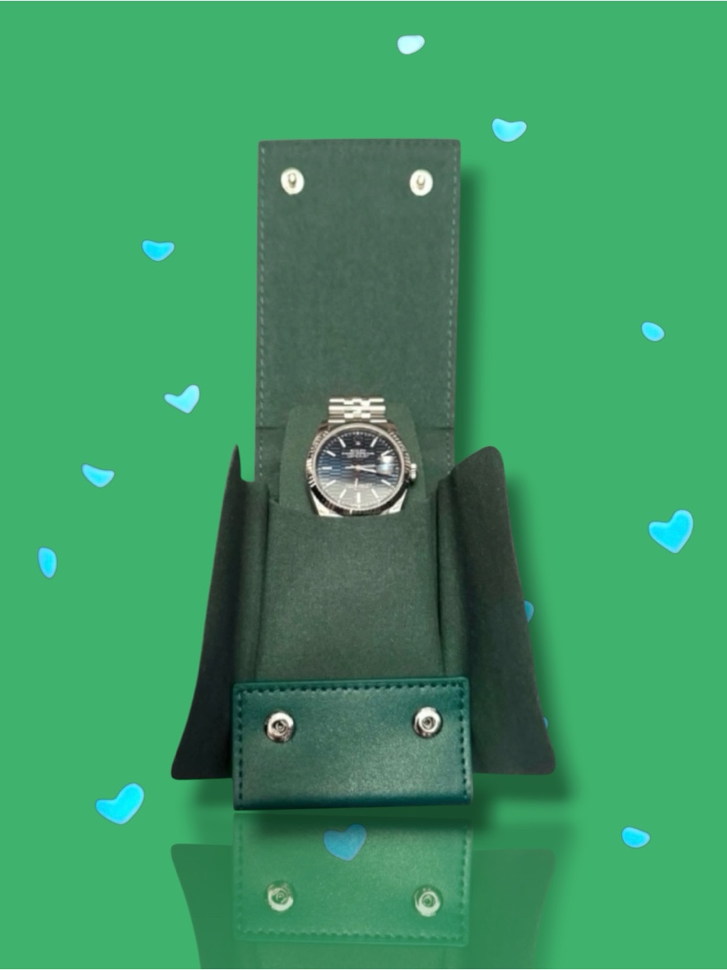 Rolex Soft Travel Watch Case Pouch Only Green Unisex Nib Rolex Soft Travel Watch Case Pouch Only Green Unisex Nib